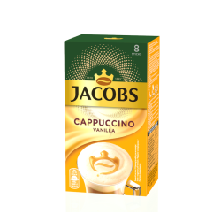 Mix de cafea, Jacobs Cappuccino Vanilla, 8 plicuri x 15g