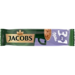 Mix de cafea solubila si cacao, Jacobs 3in1 Milka, 24 plicuri x 18 g