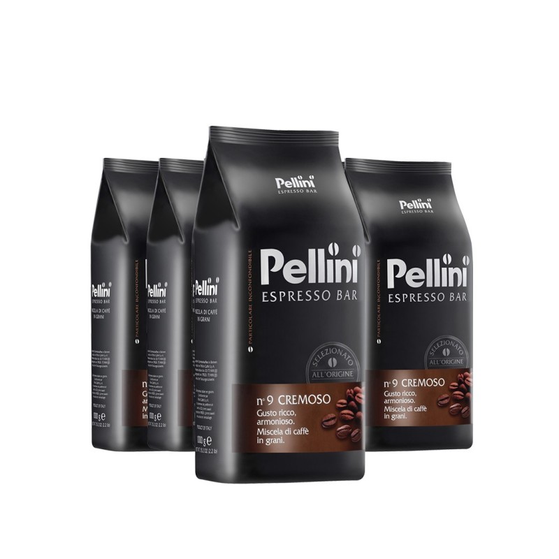 Pachet 6 x Pellini No 9 Cremoso cafea boabe 1kg