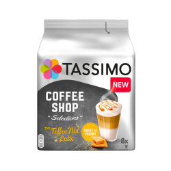 Capsule cafea Tassimo Coffee Shop Coffee Nut Latte, 16 capsule, 8 bauturi, 268g
