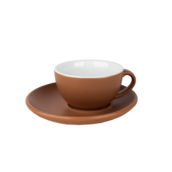 Set ceasca + farfurie cappuccino ceramica, 200 ml