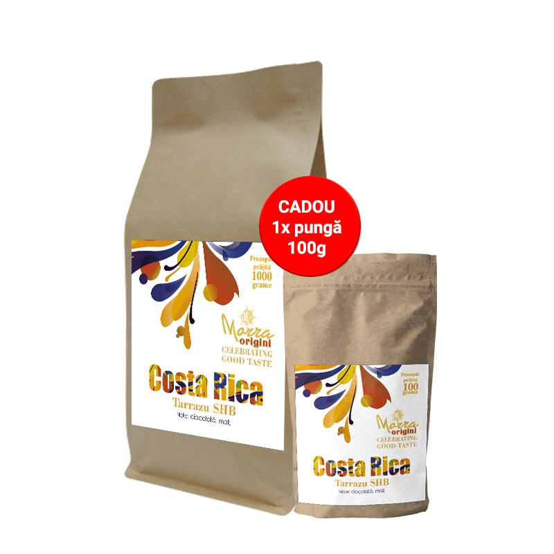 Pachet Promo 1kg Morra Origini Costa Rica Tarrazu, cafea boabe prajită