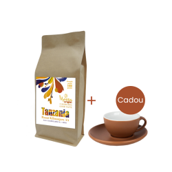 PACHET PROMO Morra origini Tanzania, 1 kg+CADOU 1 set ceasca+farfurie cappuccino