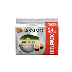 Capsule cafea, Jacobs Tassimo Espresso Ristretto Big Pack, 24 bauturi x 50 ml, 24 capsule