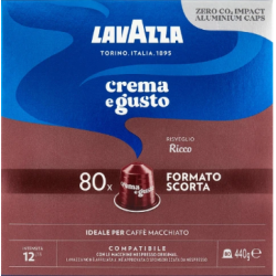 Capsule Lavazza Crema e Gusto Ricco, capsule compatibile Nespresso,80 buc