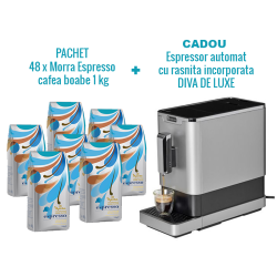PACHET 40xMorra Espresso cafea boabe 1 kg+CADOU Espressor DIVA DE LUXE