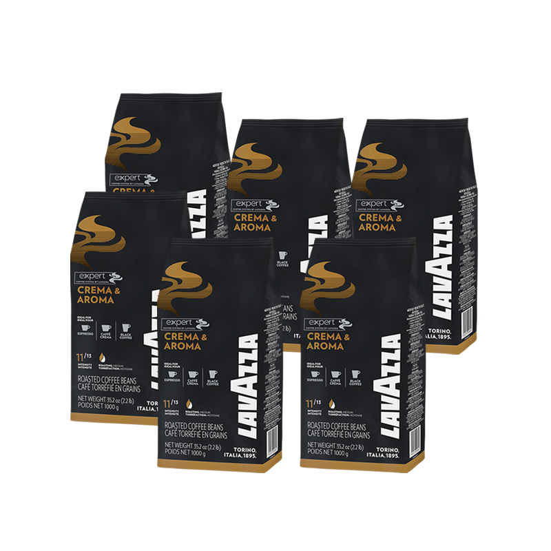 Pachet 6 x Lavazza Expert Crema e Aroma cafea boabe 1kg