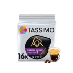 Capsule cafea Tassimo L'OR, Espresso Intense, 16 bauturi x 75 ml, 16 capsule