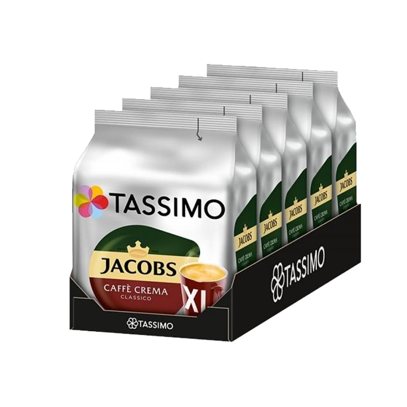 Set 5 x Cutii Capsule cafea, Jacobs Tassimo Café Crema XL