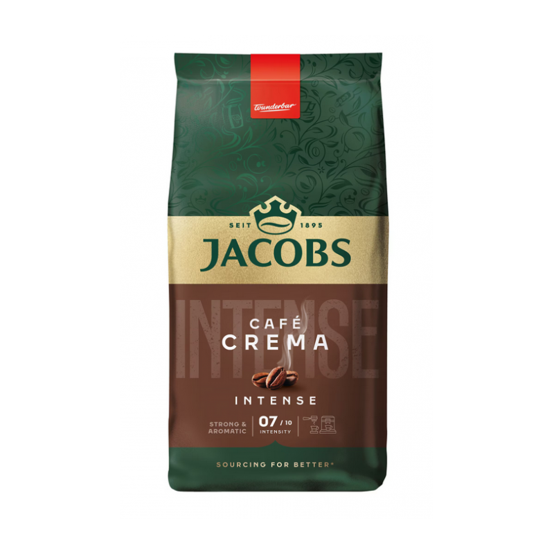 Jacobs Cafe Crema Intensiv, cafea boabe 1kg