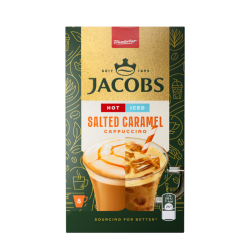 Jacobs Iced Cappuccino Salted Caramel,  8 plicuri x 17.8 g