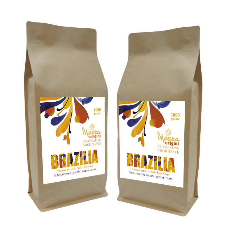 Pachet 2x Cafea boabe Morra Origini Brasilia Santos Strictly Soft Fine Cup 1 kg