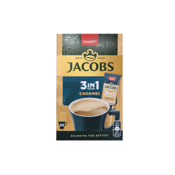 Jacobs 3in1 Caramel, Mix de cafea, 24 plicuri x 11.2 g