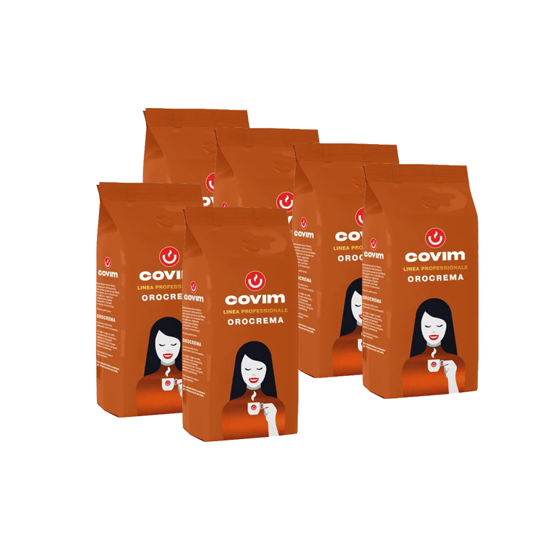 Pachet 6 x Covim Orocrema, cafea boabe 1kg