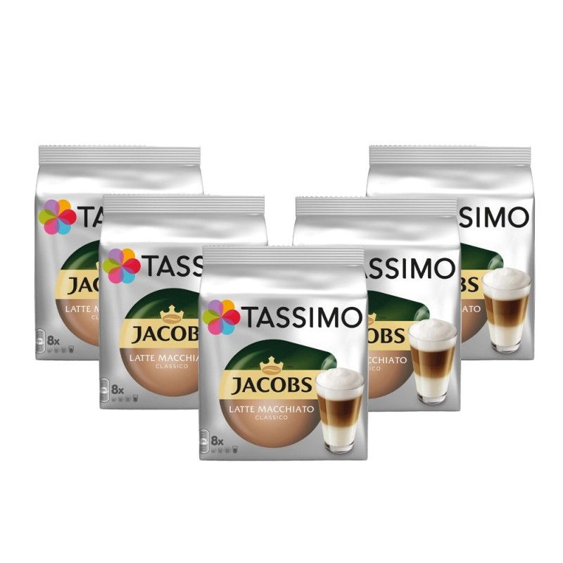Set 5 x Cutii Capsule cafea, Jacobs Tassimo Latte Machiato