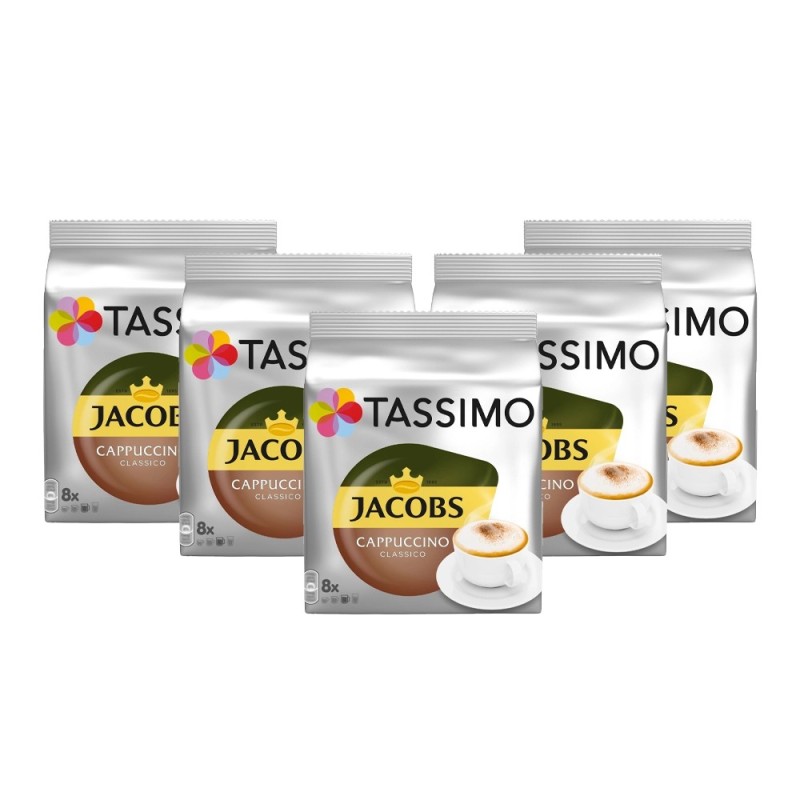 Set 5 x Cutii Capsule cafea, Jacobs Tassimo Cappuccino, 8 bauturi