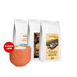 Pachet Cafeo origini Select Trio, 3kg cafea origini